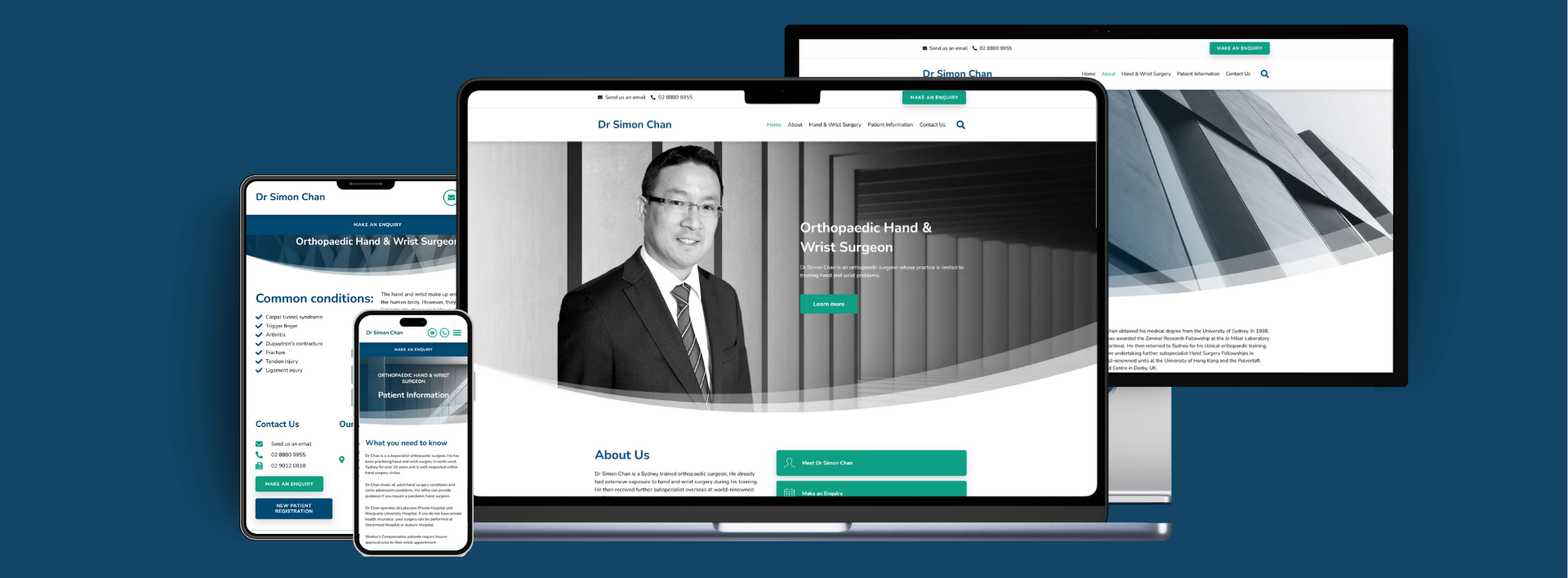 Dr Simon Chan website on multiple devices - Wolf IQ