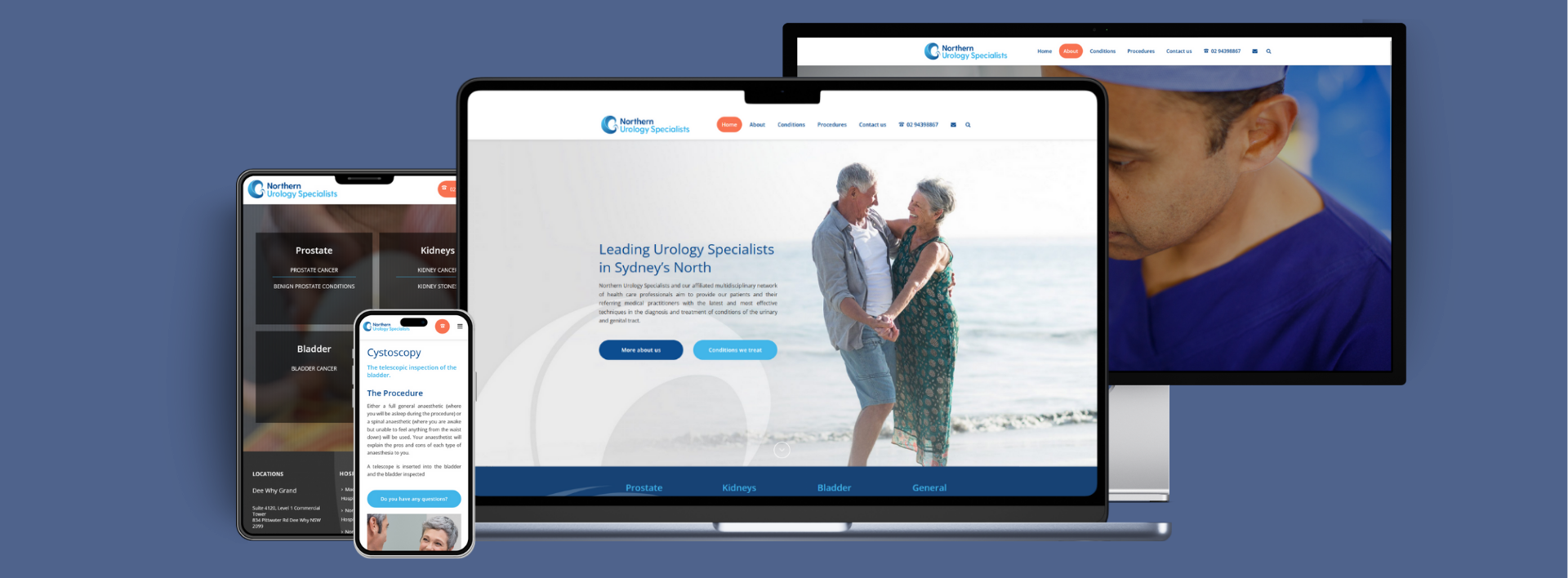 Northern Urology website on multiple devices - Wolf IQ