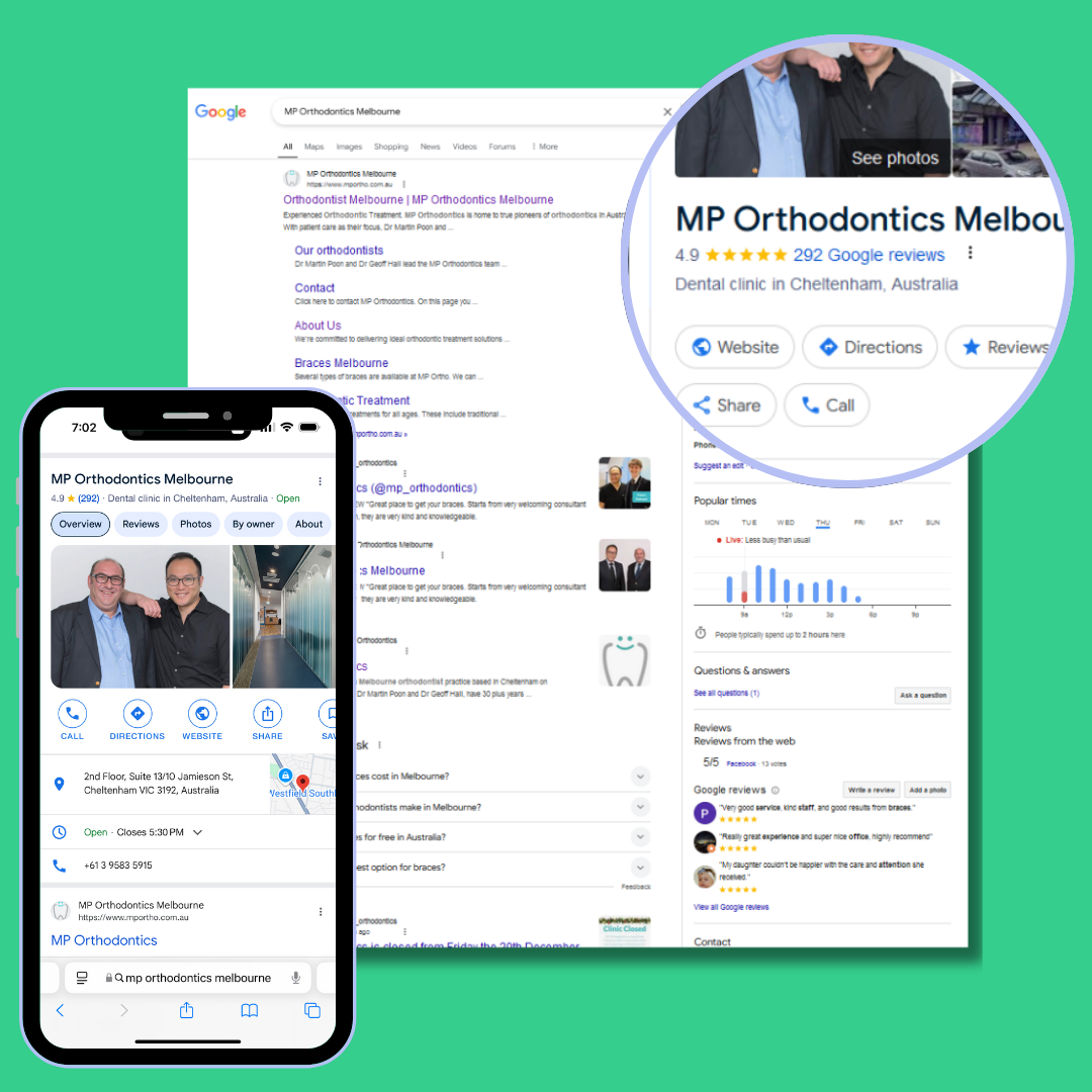 Google Reviews on MP Orthodontics Melbourne