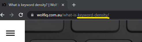 URL structure for your URLs example