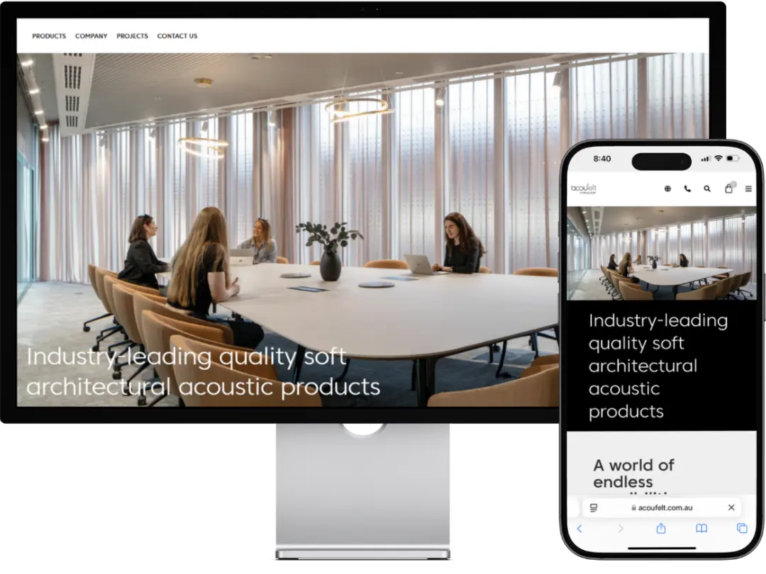 Acoufelt website by Wolf IQ