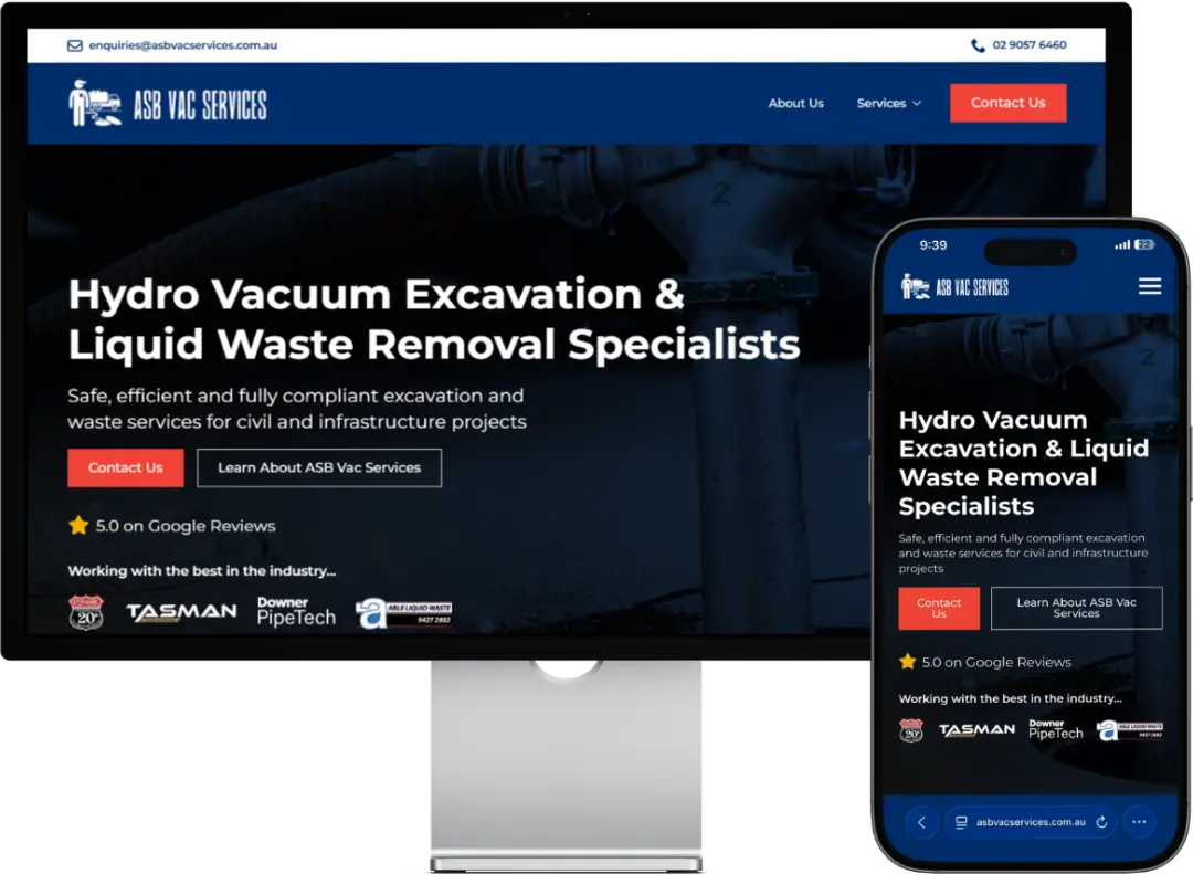 Trades & Services website example
