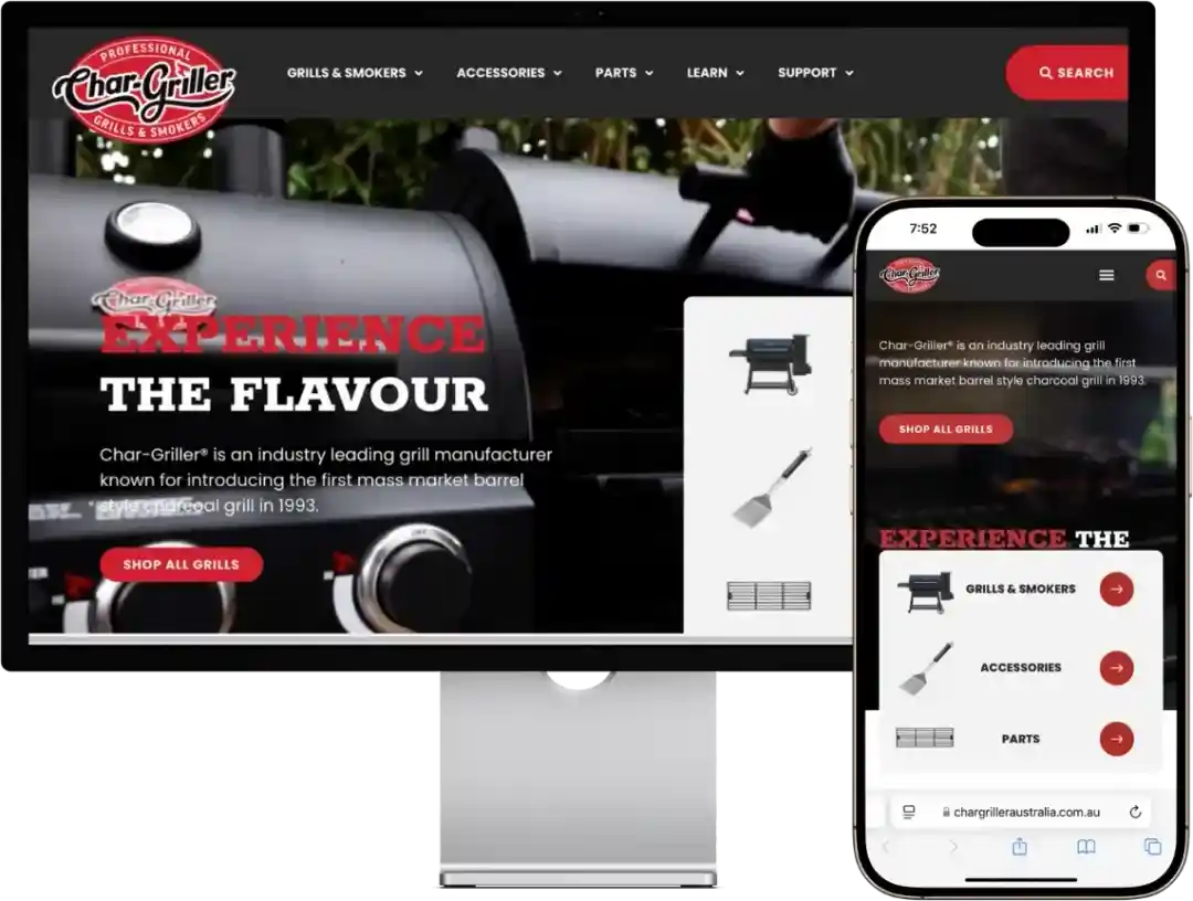 Char-Griller Australia website by Wolf IQ