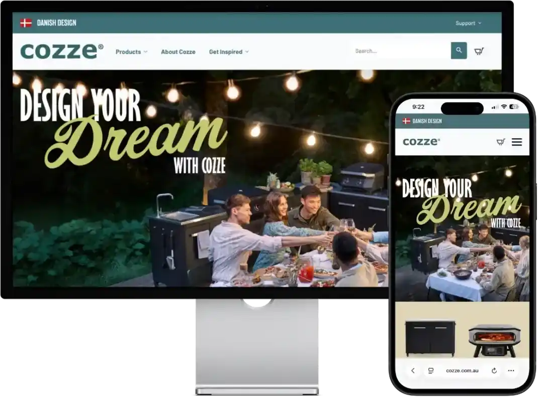 Cozze website by Wolf IQ