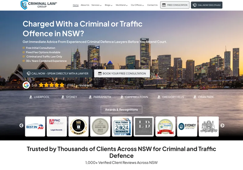 Criminal Law Group website by Wolf IQ