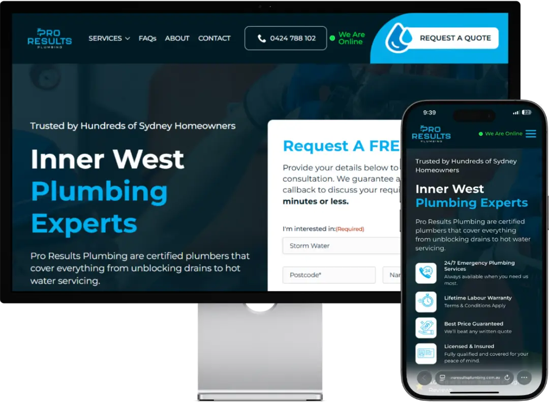 Small Business website example