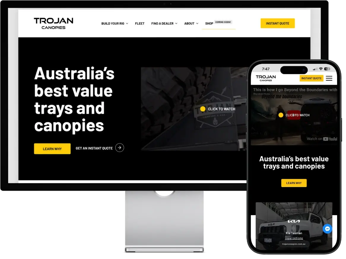 Trojan Camping website